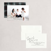 "Merry Minimal" - Holiday Cards in Raven by Owl and Toad - Assembled