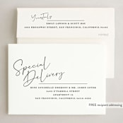 "Merry Minimal" - Holiday Cards in Raven by Owl and Toad - FREE Recipient Addressing