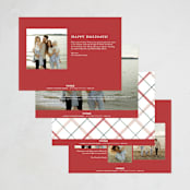 "Pencilled In" - Holiday Cards in Berry by Everett Paper Goods - Back of Card Options