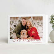 "Pencilled In" - Holiday Cards in Berry by Everett Paper Goods - Folded Card