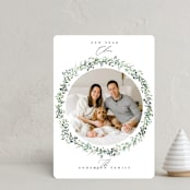 "Delicate Wreath" - Holiday Cards in Pine by Susan Moyal - Front