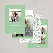 "Delicate Wreath" - Holiday Cards in Pine by Susan Moyal - Back of Card Options