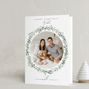 "Delicate Wreath" - Holiday Cards in Pine by Susan Moyal - Folded Card