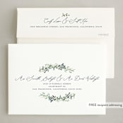 "Delicate Wreath" - Holiday Cards in Pine by Susan Moyal - FREE Recipient Addressing