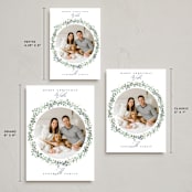 "Delicate Wreath" - Holiday Cards in Pine by Susan Moyal - Formats Available