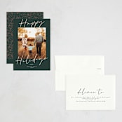 "Corner Scripted" - Holiday Cards in Evergreen by Melanie Severin - Assembled