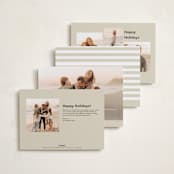 "Simple Type" - Holiday Cards in Linen by Angela Thompson - Back of Card Options