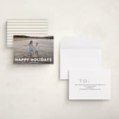 "Simple Type" - Holiday Cards in Linen by Angela Thompson - Assembled