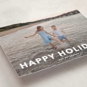 "Simple Type" - Holiday Cards in Linen by Angela Thompson - Detail