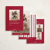 "Greenery Swag" - Holiday Cards in Santa by Everett Paper Goods - Back of Card Options