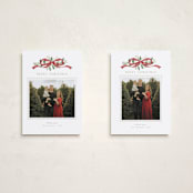 "Greenery Swag" - Holiday Cards in Santa by Everett Paper Goods - Photo Orientation Options