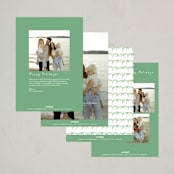 "Preppy Bow Border" - Holiday Cards in Candy by Susan Zinader - Back of Card Options