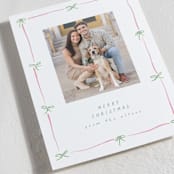 "Preppy Bow Border" - Holiday Cards in Candy by Susan Zinader - Detail