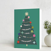 "a very fun tree" - Holiday Cards in Garland by Lori Wemple - Folded Card