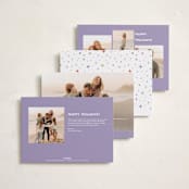 "Dazzle" - Holiday Cards in Fruit Punch by Everett Paper Goods - Back of Card Options