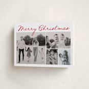"Handdrawn Christmas" - Holiday Cards in Cherry by Kelly Schmidt - Folded Card