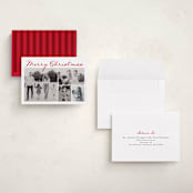 "Handdrawn Christmas" - Holiday Cards in Cherry by Kelly Schmidt - Assembled