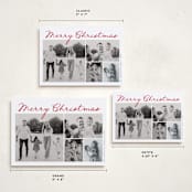 "Handdrawn Christmas" - Holiday Cards in Cherry by Kelly Schmidt - Formats Available