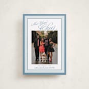 "Merry Striped Frame" - Holiday Cards in Frost by Alston Foster - Front