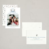 "Family Crest" - Holiday Cards in Blue Spruce by Cass Loh - Assembled