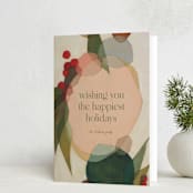 "Cirque" - Holiday Cards in Peppermint by Wendy Keller - Folded Card