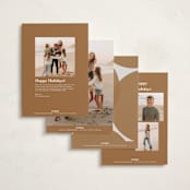 "Round Overlap" - Holiday Cards in Gingerbread by Brianne Larsen - Back of Card Options