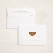 "Round Overlap" - Holiday Cards in Gingerbread by Brianne Larsen - FREE Recipient Addressing
