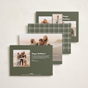"Simple Five" - Holiday Cards in Pine by Brianne Larsen - Back of Card Options