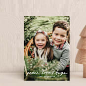 "sending all our LOVE" - Holiday Cards in Moon by Tanya Lee of Frooted Design - Front