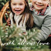 "sending all our LOVE" - Holiday Cards in Moon by Tanya Lee of Frooted Design - Detail