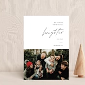 "Brighter" - Holiday Cards in Coal by Blustery August - Front