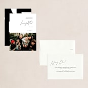 "Brighter" - Holiday Cards in Coal by Blustery August - Assembled