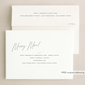 "Brighter" - Holiday Cards in Coal by Blustery August - FREE Recipient Addressing