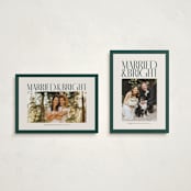 "Married & Bright" - Holiday Cards in Spruce by Ekko Studio - Photo Orientation Options