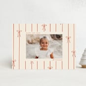 "lines of bows" - Holiday Cards in Cider by Ellen Schlegelmilch - Front