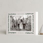 "e v e r g r e e n" - Holiday Cards in Ivory by Sara Hicks Malone - Folded Card