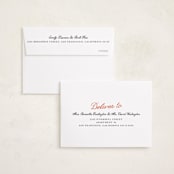 "Lightly Scripted" - Holiday Cards in Holly Berry by Cass Loh - FREE Recipient Addressing
