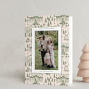 "Nutcracker Toile" - Holiday Cards in Fir by Teju Reval - Folded Card
