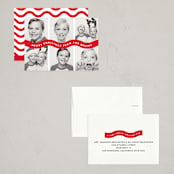 "Bouncy" - Holiday Cards in Santa Suit by Up Up Creative - Assembled