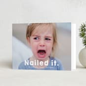 "Nailed It" - Holiday Cards in Snow by Jackie Crawford - Folded Card