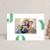 "Letters of Joy" - Holiday Cards in Spruce by Jessica Maslyn - Front