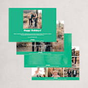 "Letters of Joy" - Holiday Cards in Spruce by Jessica Maslyn - Back of Card Options