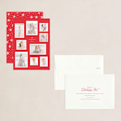 "Modern Snapshots" - Holiday Cards in Berry by Hooray Creative - Assembled