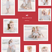 "Modern Snapshots" - Holiday Cards in Berry by Hooray Creative - Detail
