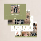 "Skate!" - Holiday Cards in Forest by Morgan Ramberg - Back of Card Options