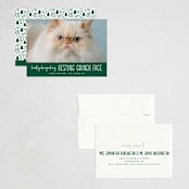 "Grinch Face" - Holiday Cards in Noble Fir by Erica Krystek - Assembled
