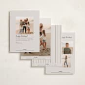 "Classic Border" - Holiday Cards in Almond by Brianne Larsen - Back of Card Options