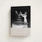 "Classic Border" - Holiday Cards in Almond by Brianne Larsen - Folded Card