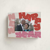 "Fun New Year" - Holiday Cards in Gumdrop by Lori Wemple - Folded Card