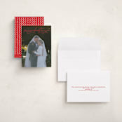 "Merry Christmas Script" - Holiday Cards in Holly Berry by Kristen Magee - Assembled